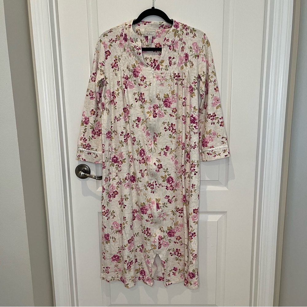 Charter Club Pink and Cream Floral Nightgown
